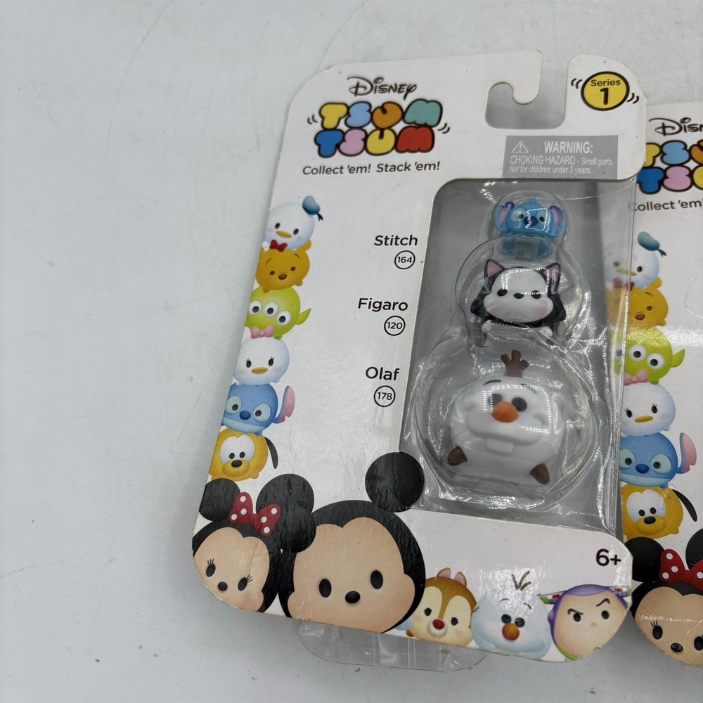 Disney Tsum Tsum Figures Series 1 Lot of 2 Pack of 3 Olaf‎ Stitch Tigger Pluto - Picture 3 of 5